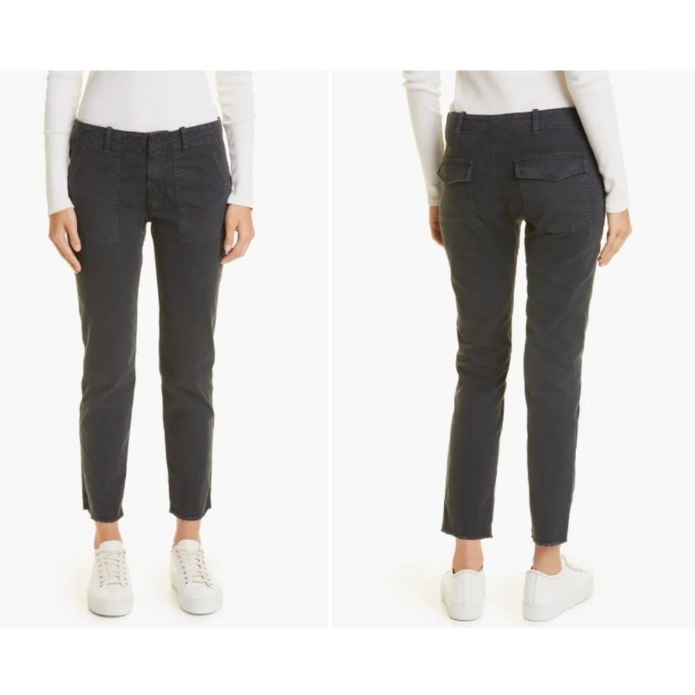 Nili Lotan Jenna Slim Crop Stretch Twill Pants Size 0 New with Tags